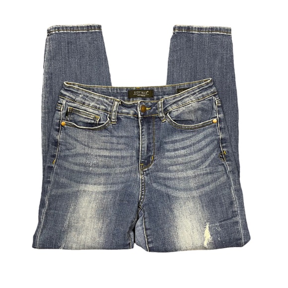 Judy Blue Distressed Jeans in Medium Wash Size 29 Women's - Picture 3 of 6